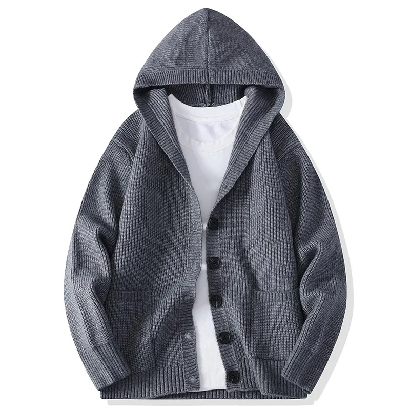 Fashion Men Autumn New Sweater Lapel Sweater Cardigan Men