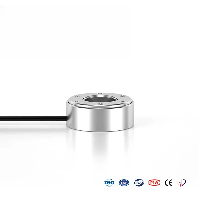 Static torque measurement sensor with highly stable signal transmission, external amplifier, and limit safety switch