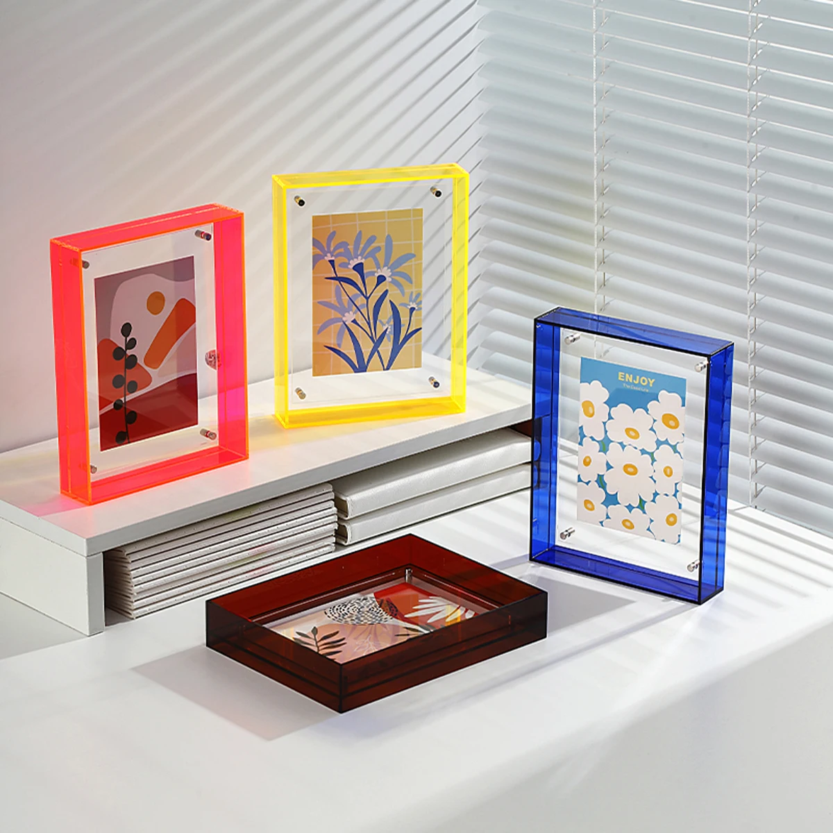 Acrylic Photo Frame Plastic Rectangle Holder