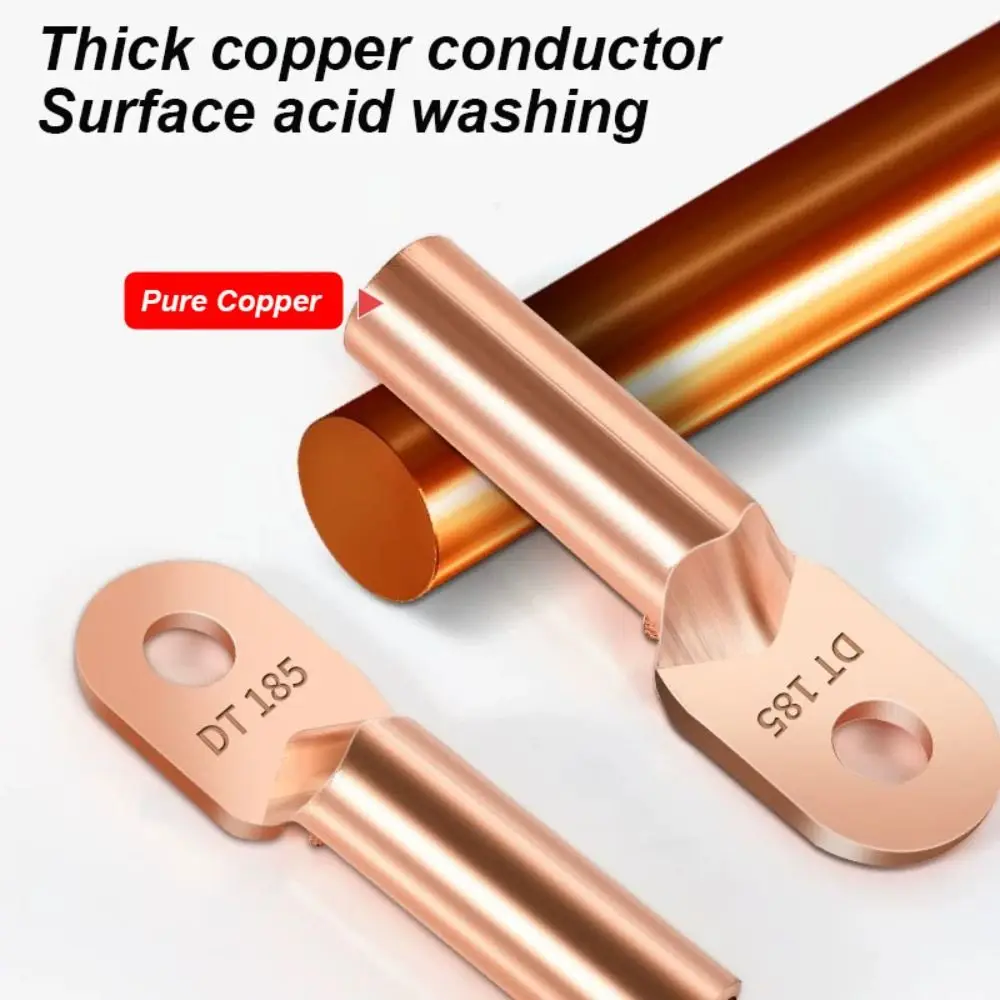 Cable Connector Crimping Type Copper Terminals copper cable terminal Tube DT-10 DT-16 DT-25 DT-35 DT-50 DT-70 DT-95