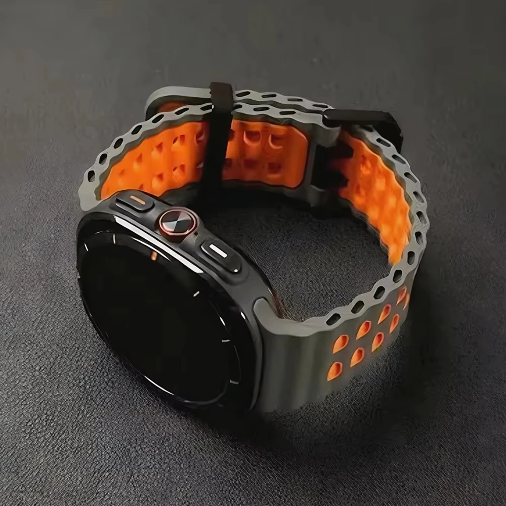 Bracelet océan pour Samsung Galaxy Watch 8 44mm 40mm classique 46mm Silicone sport respirant Correa Bracelet Galaxy Watch8 Bracelet