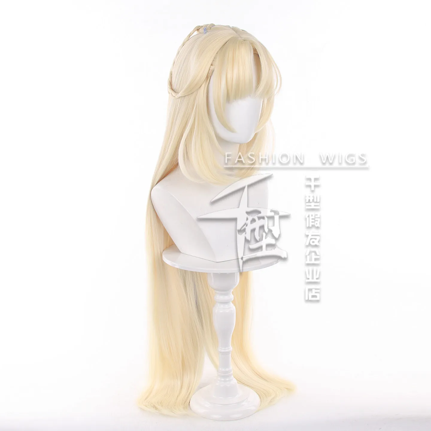 Genshin Impact Nicole Reeyn Cosplay Wig Straight Braided Ponytail Style Synthetic Hair Peluca For Festival Role Play