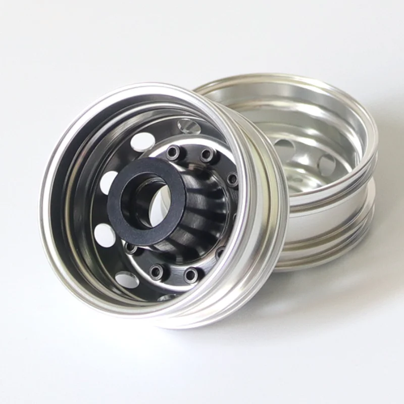 

1:14 масштаб, 2 шт., металлическое имитация узкого переднего колеса для грузовика Tamiya RC SCANIA 770S R620 VOLVO BENZ Arocs MAN TGX Car