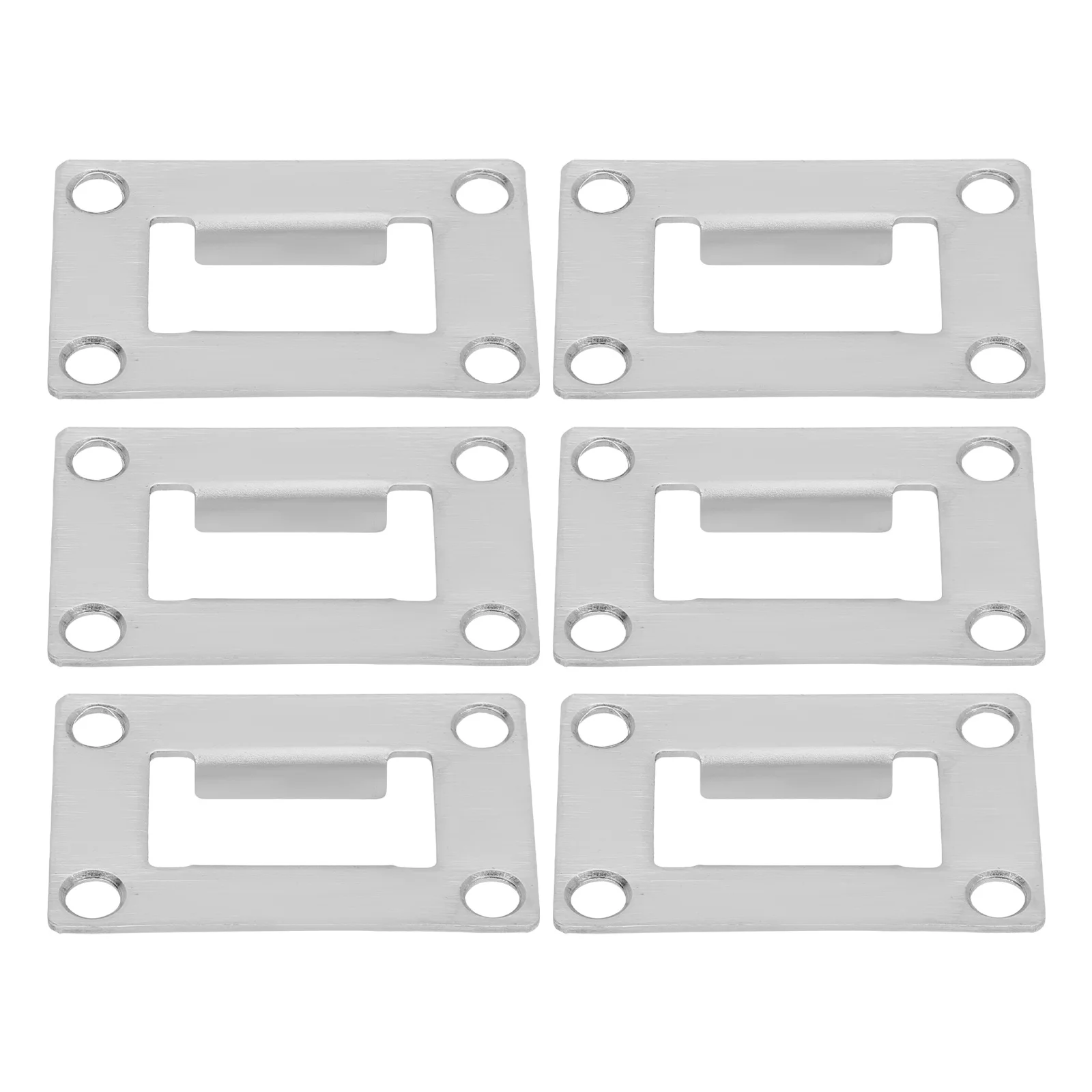 

6Pcs Door Strike Plates Stainless Steel Reinforcement Plate Quick Install Strong Anti-Wear Door Latch Plate Security Cover
