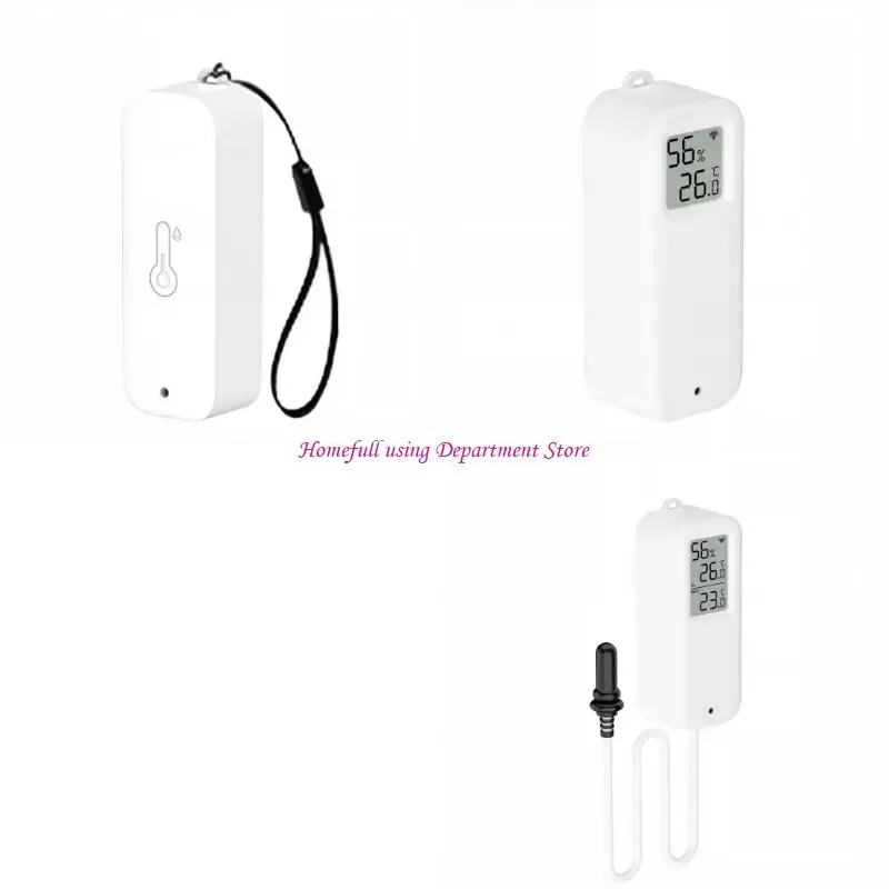  WiFi Temperature and Humidities Monitor for Indoor Climate Tracking, Wireless Sensors with ABS Housing and Hanging Cord