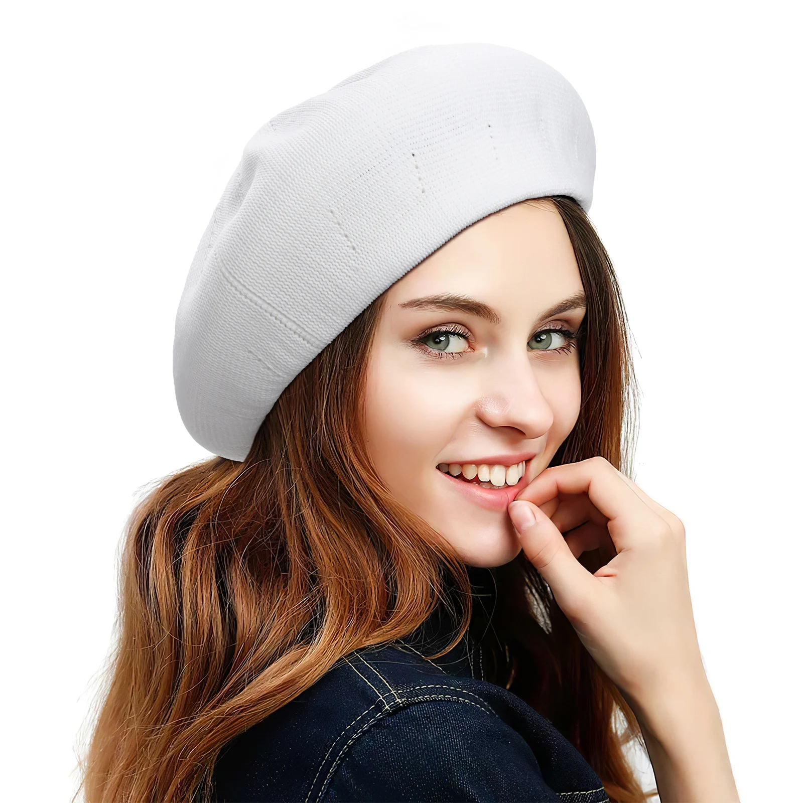 

Comfortable White Spring Summer Beret All Match Sun Protection Hat Stylish Fashion Portable Lightweight Accessory