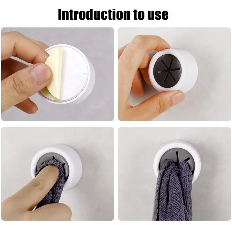 4/1Pcs Self Adhesive Towel Plug Holder Wall Mounted Bathroom Towel Hook Storage Rack Waterproof Kitchen Rag Dishcloth Clips