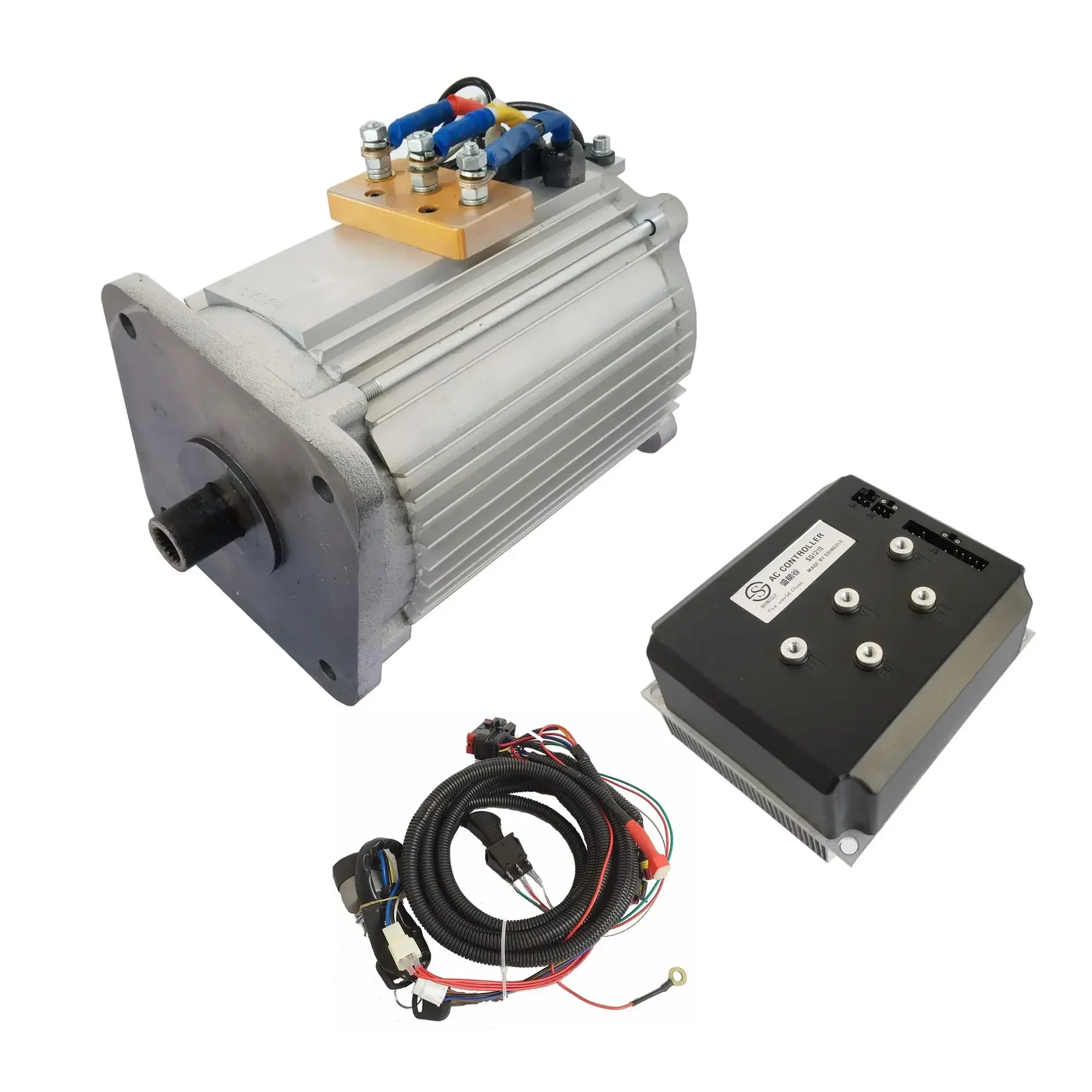 Shinegle Electrical Car Conversion kit 6.5hp 5kw 5000w 48v/60v/72v IP55 3 phase AC Motor controller ev tricycle boat engine kit