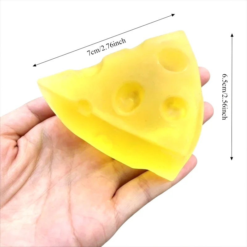 Super Soft Mochi Honey Cheese Square Squishy Squeeze Toy, Creamy Dough Moldable Anti-Stress Fidget Toy, Food-Themed Funny Sensory Decompression Desk Decor Gift for Adults Teens ADHD Autism Office Party Favors Holiday Presents