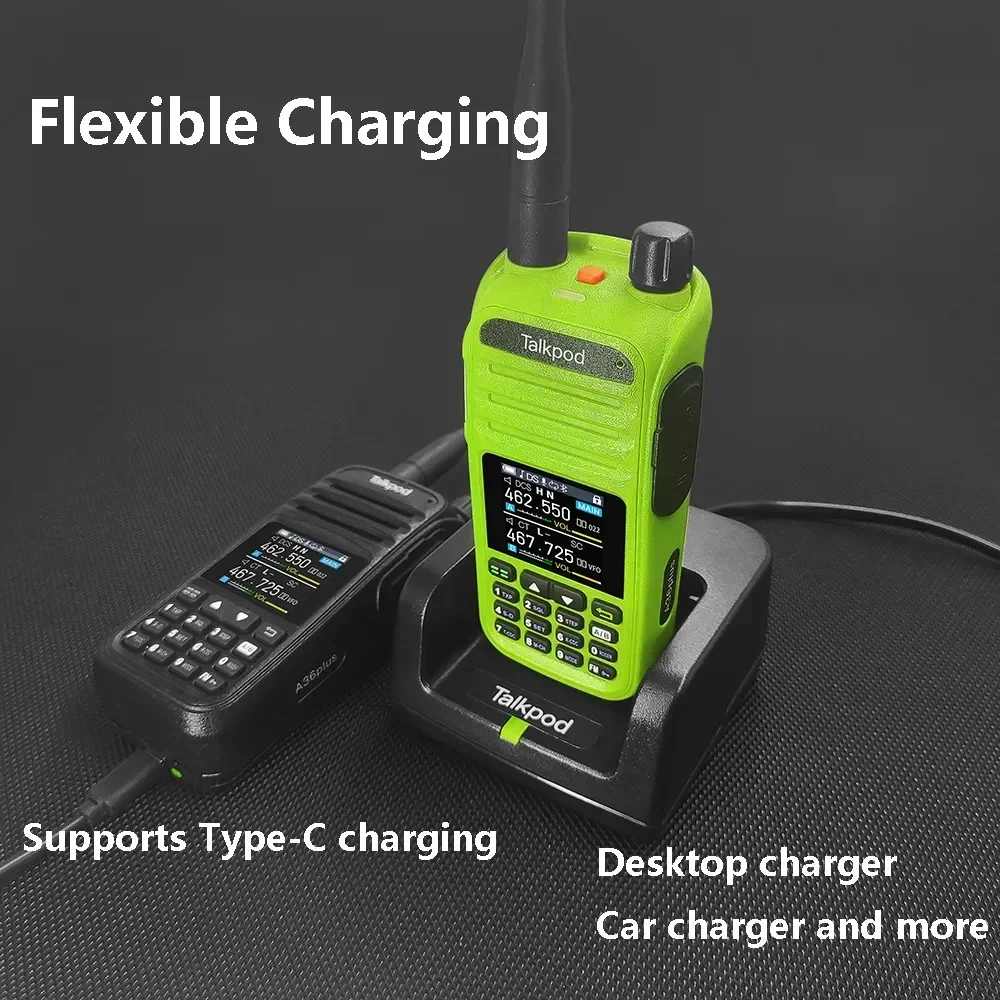 NUOVO Talkpod A36 Plus Walkie Talkie 5W Schema portatile CB Radio AM FM VHF UHF 7 bande NOAA Meteo Ricevi ricetrasmettitore Radio bidirezionale