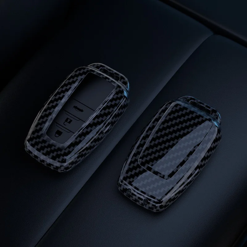 

ABS Carbon Fiber Car Key Case Cover Shell For Toyota Prius Camry Corolla CHR C-HR RAV4 Land Cruiser Prado Protector Accessories