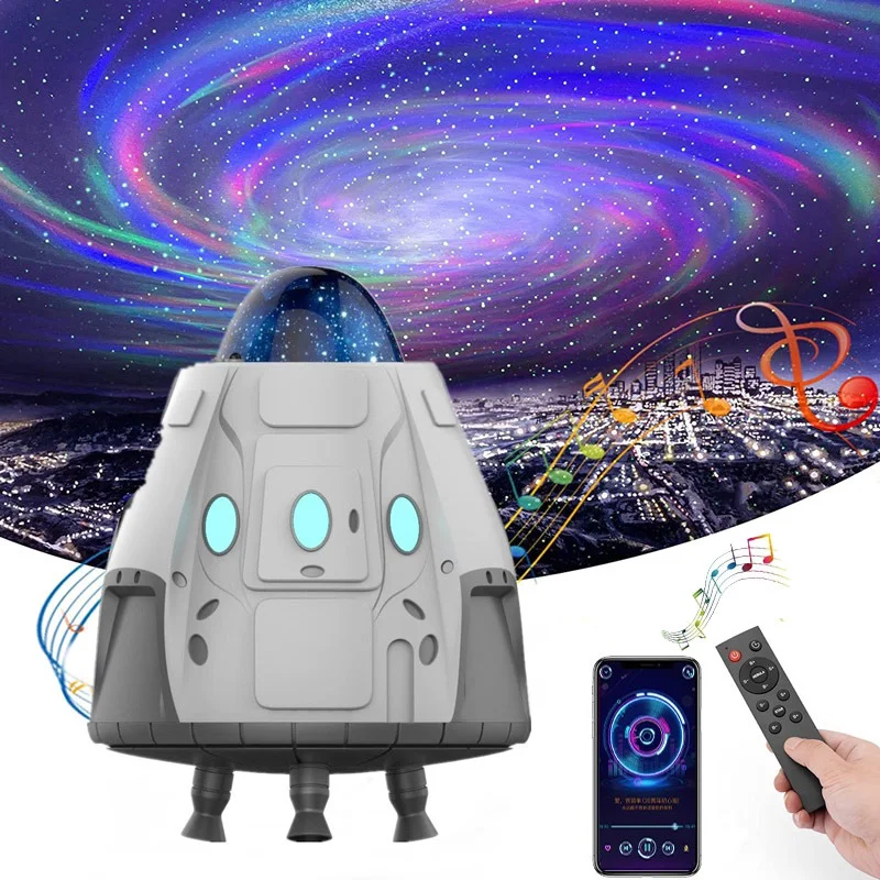 

Новый проектор Galaxy Star, звездное небо, Ночной светильник, Космический капсульный светильник, Декор, поворот, bluetooth, музыка, декоративные светильники, подарок