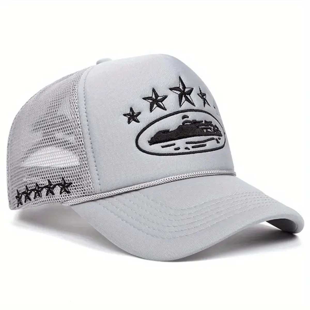 Unisex Männer Frauen Kappe Pentagramm Stickerei Baseball Netzkappen Frühling Sommer Outdoor Verstellbare Freizeithüte Sonnenschutzhut CJCYMZ103 – Detail 4