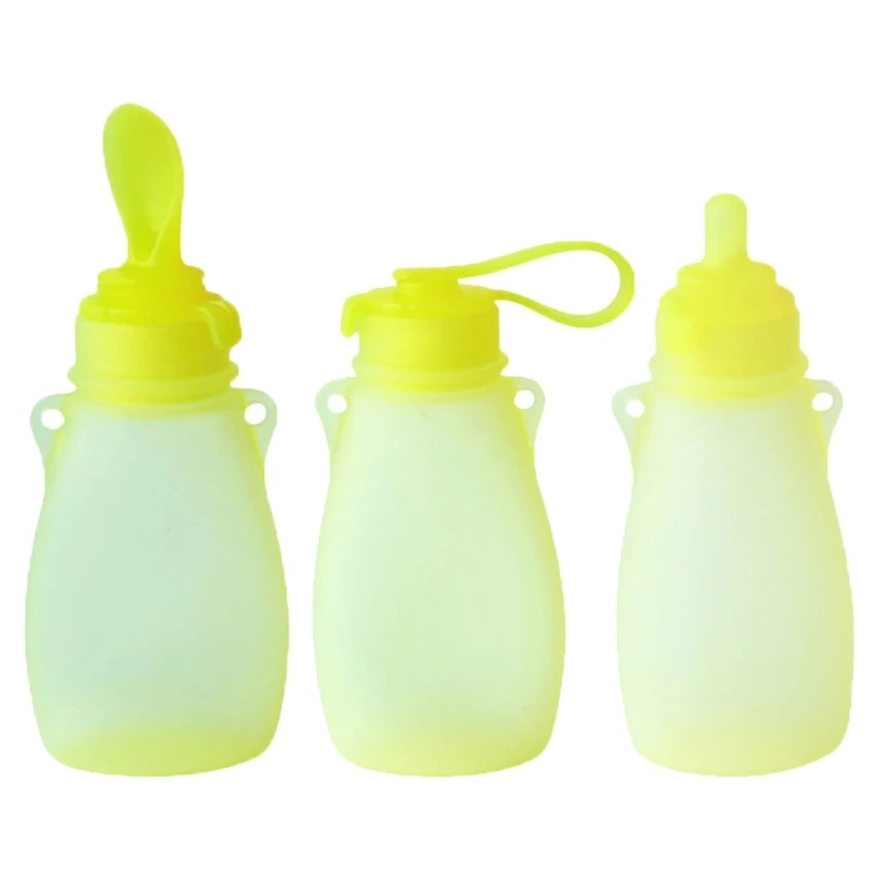 Set of 3pcs Silicone Milk Saver Bags 240/180ml Breastfeeding Milk Storage Case Leakproof Dispenser Pouches