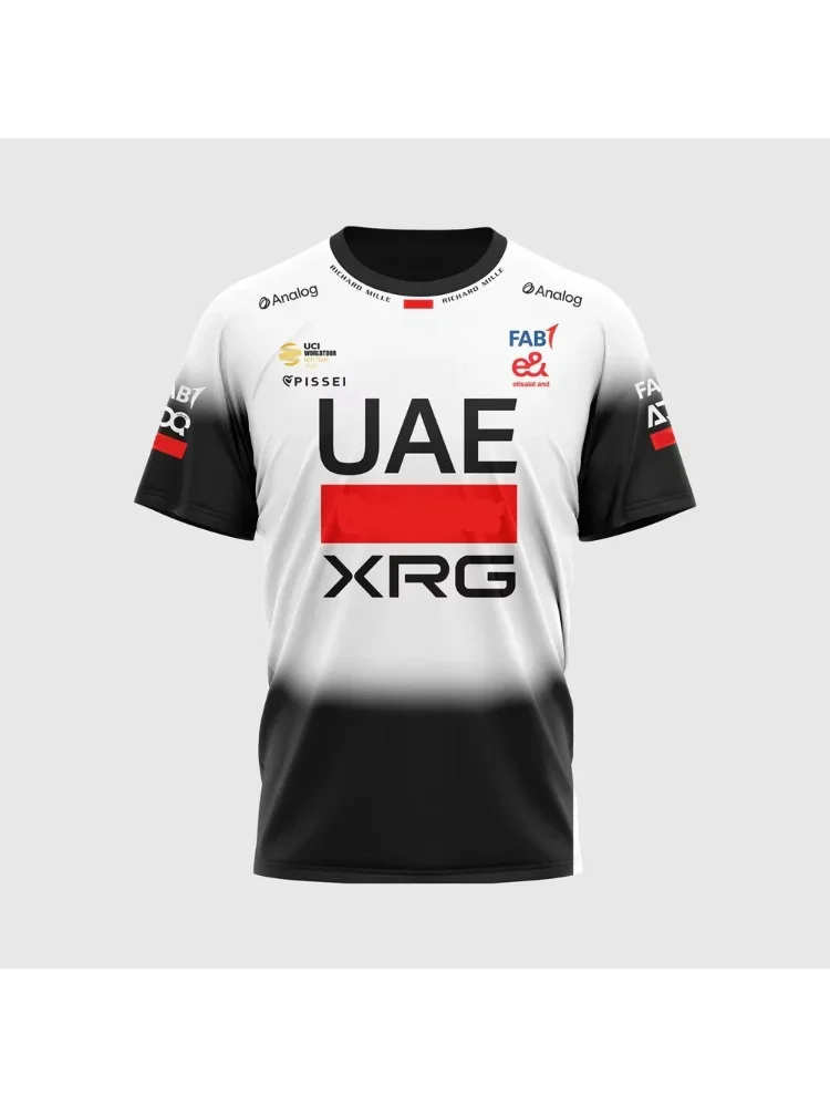 AliExpress Tadej Pogacar 2025 UAE TEAM Jersey Sports T-Shirt Men New Summer Women Short Sleeve Tops Shirts Children Cycling Jersey Bicycle