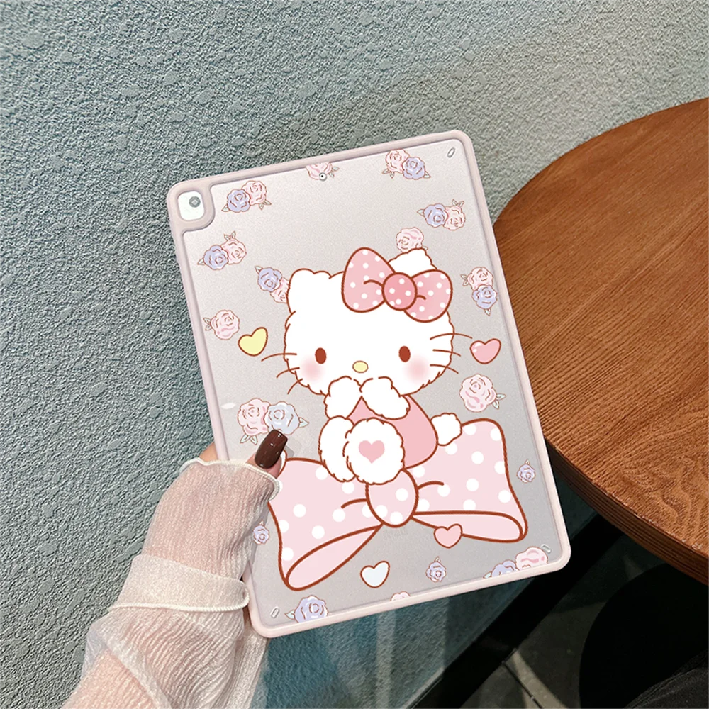 

Акриловый чехол для iPad Air 11 2025 7th 8th 9th Gen 10th 11th Pro11 2024 9.7 Mini 6 7 Air 3/4/5 10.9 10.2 10.5 Cover Hello Kitty