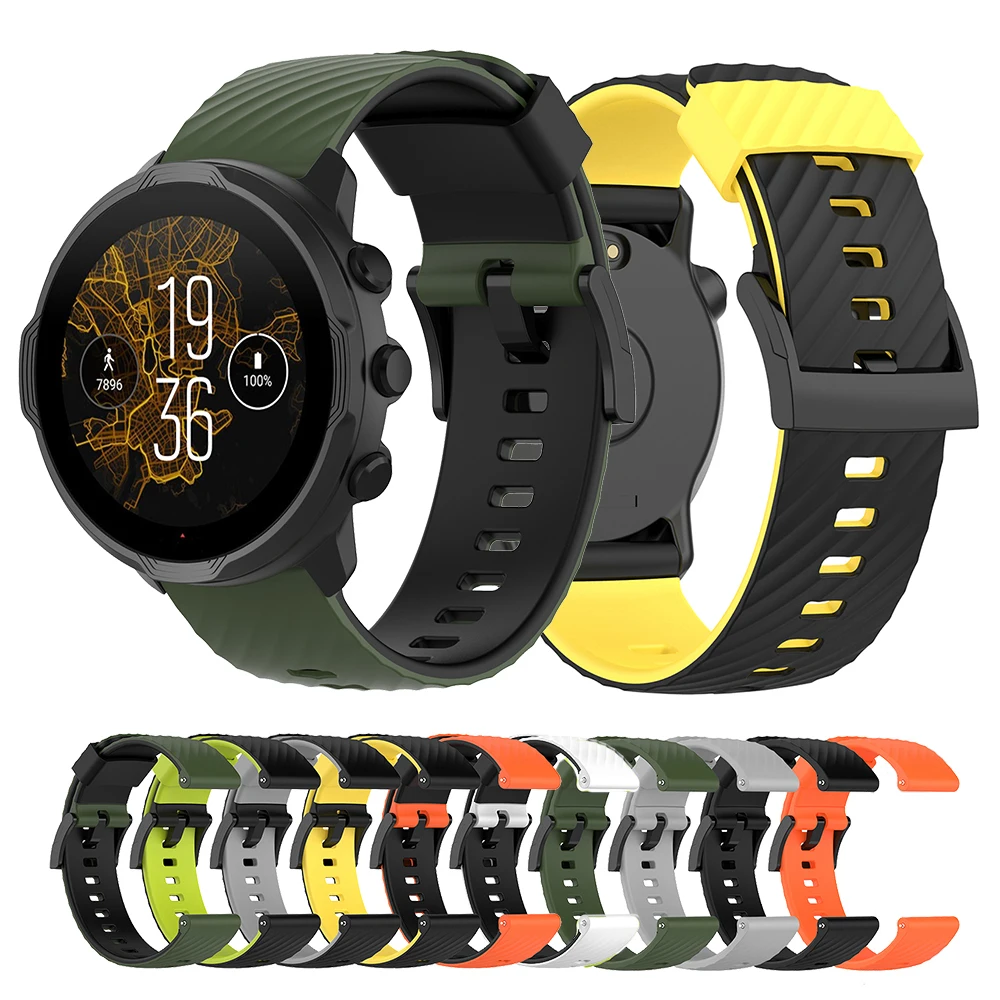 24mm Silikon armband für Suunto Baro/D5 Smart Watch Band Ersatz armband für Suunto 7/Spartan Sport