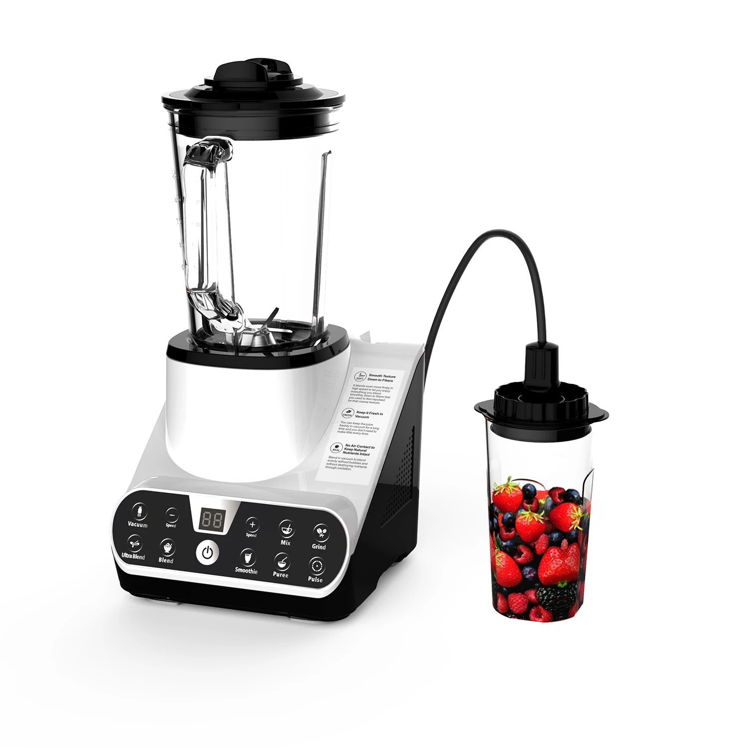 New High Speed Vacuum Blender Electric Professional Commercial Power Fruit Smoothie Blender Machine