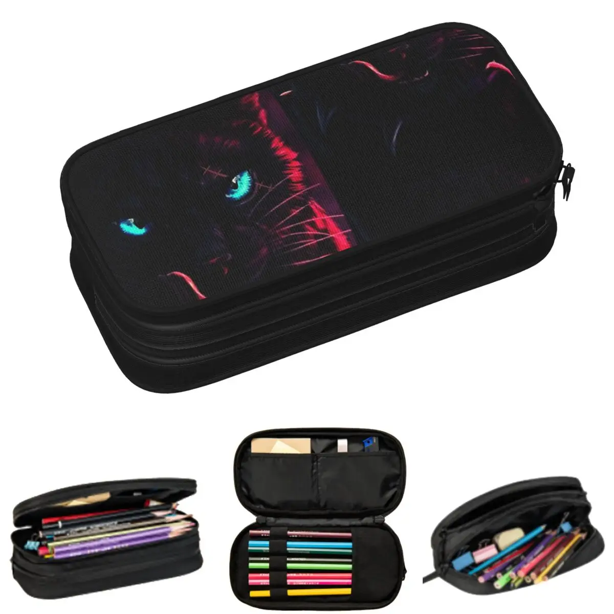 

Warrior Cat Scourge Pencil Cases for Student Gifts Pen Box Pencil Bag Large Capacity Pencil Pouch Storage Stationery Supplies