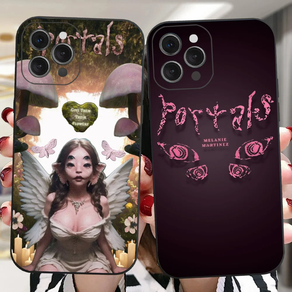 Singer M-Melanie M-Martinez P-Portals Phone Case For IPhone 16 15 14 13 Pro Max 11 12 Mini X Xs XR Se 2022 Black Silicone Cover