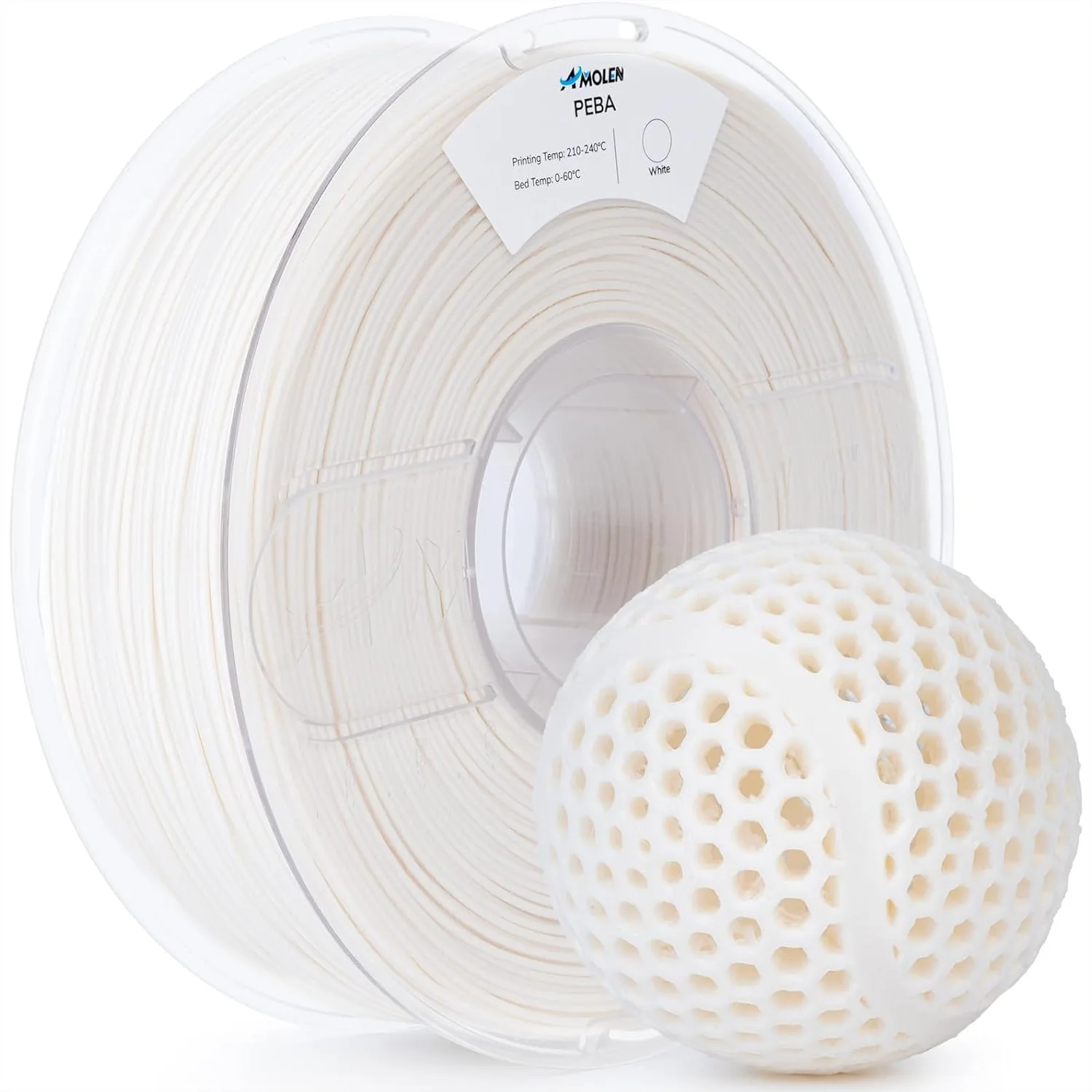 

PEBA 90A Flexible Filament 1.75mm, 78% Energy Return & 20% Lighter High-Speed Printing for Sports Robotics Drones Functional