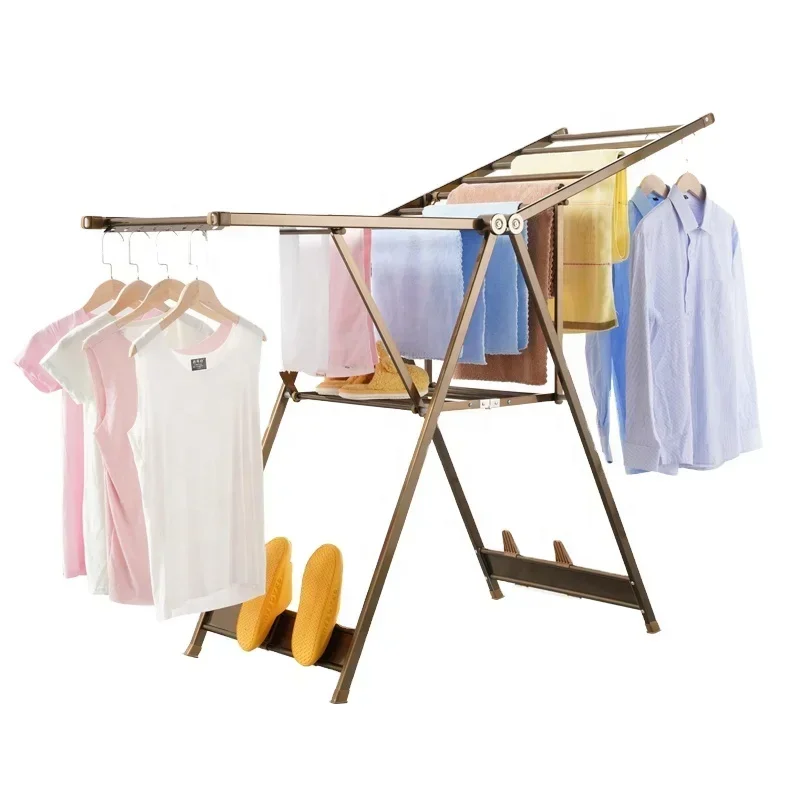 Aluminum alloy cloth rack indoor folding hanger drying rack