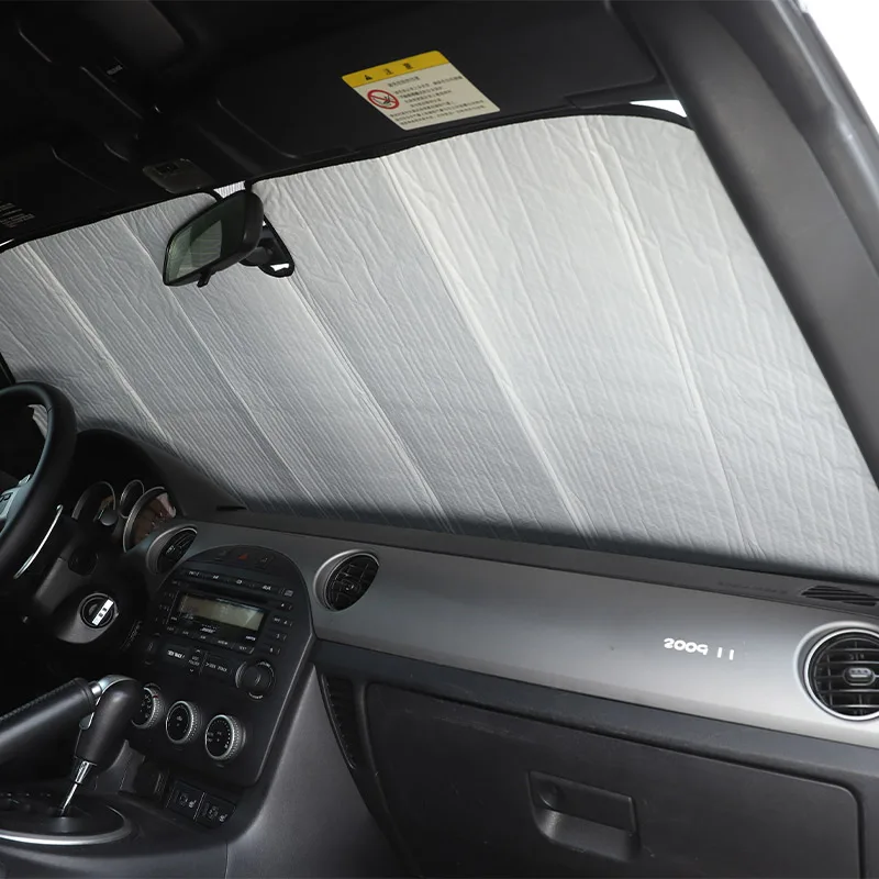 For Mazda MX-5 NC 2009-2015 Car Styling Silver Front Windshield Visor Sun Protection Pad Car Accessories