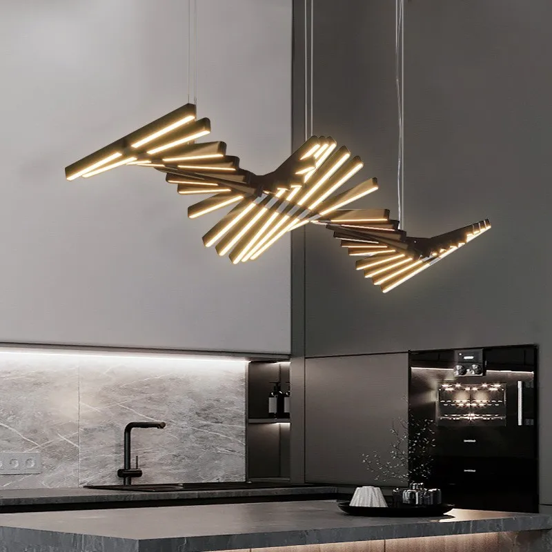 Stake Out Chandelier Minimalist adjustable Rectangular Lighting for Living Dining Room Office Art Nordic Loft Bar Hallway Light