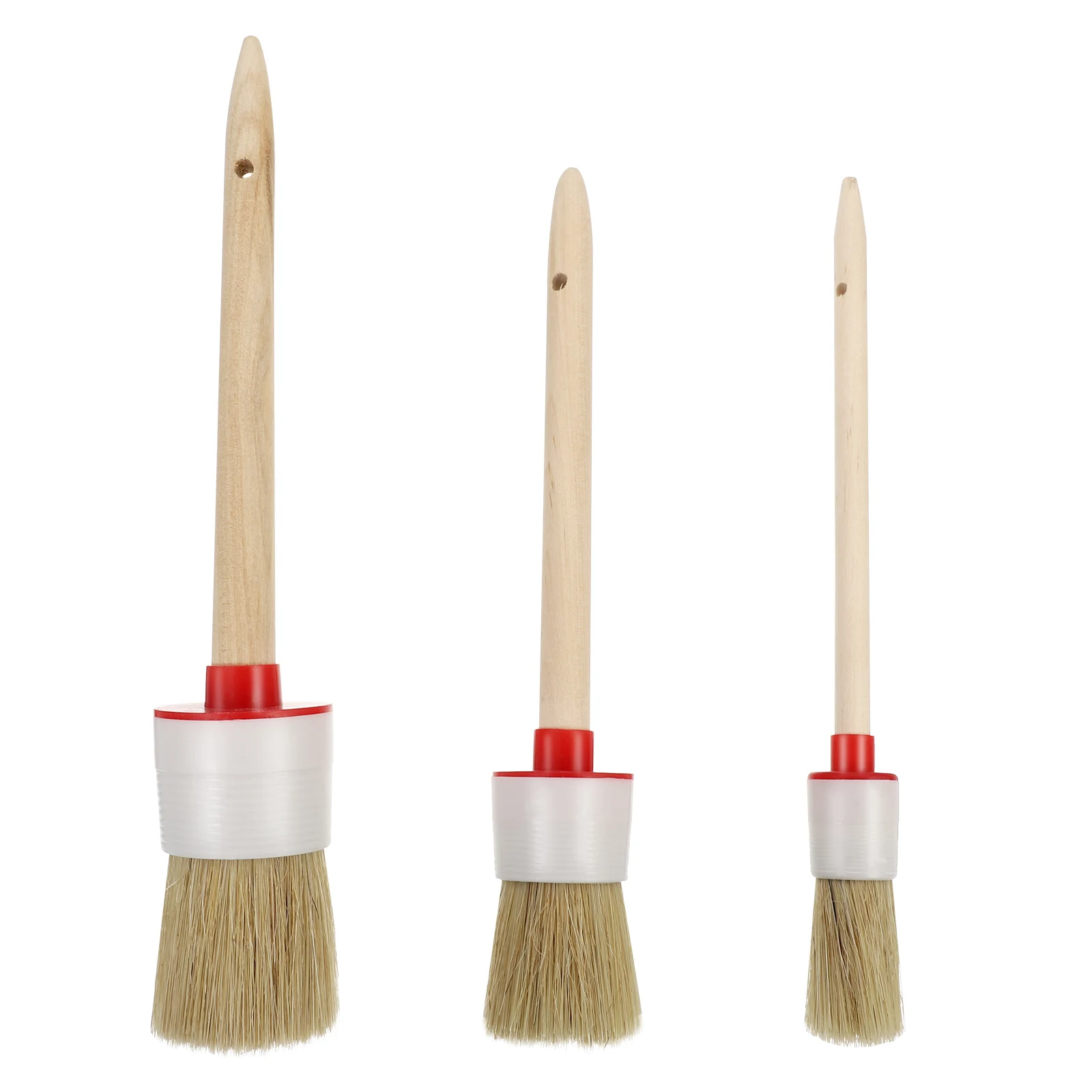 

3pcs Wood Oil Paint Brushes Bristle Paint Brushes Durable for Household Interior Painting Stain Plaster Varnish Tools