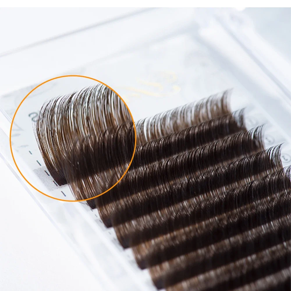 Yelix Camellia Easy Fan Lashes Bloom Eyelash Extension Dark Brown Lashes Russian Volume Eyelashes Natural Hair False Eyelashes