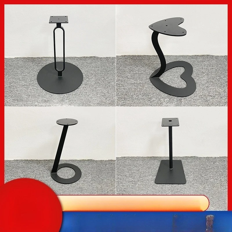 

Nordic simple carbon steel coffee table feet rock slab dining feet steel art legsupport feet round