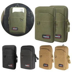 Nylon Tactical Bag Outdoor Molle  Waist Cycling Men Phone Pouch Camping Hunting Tactical Waist Bag EDC Gear Purses