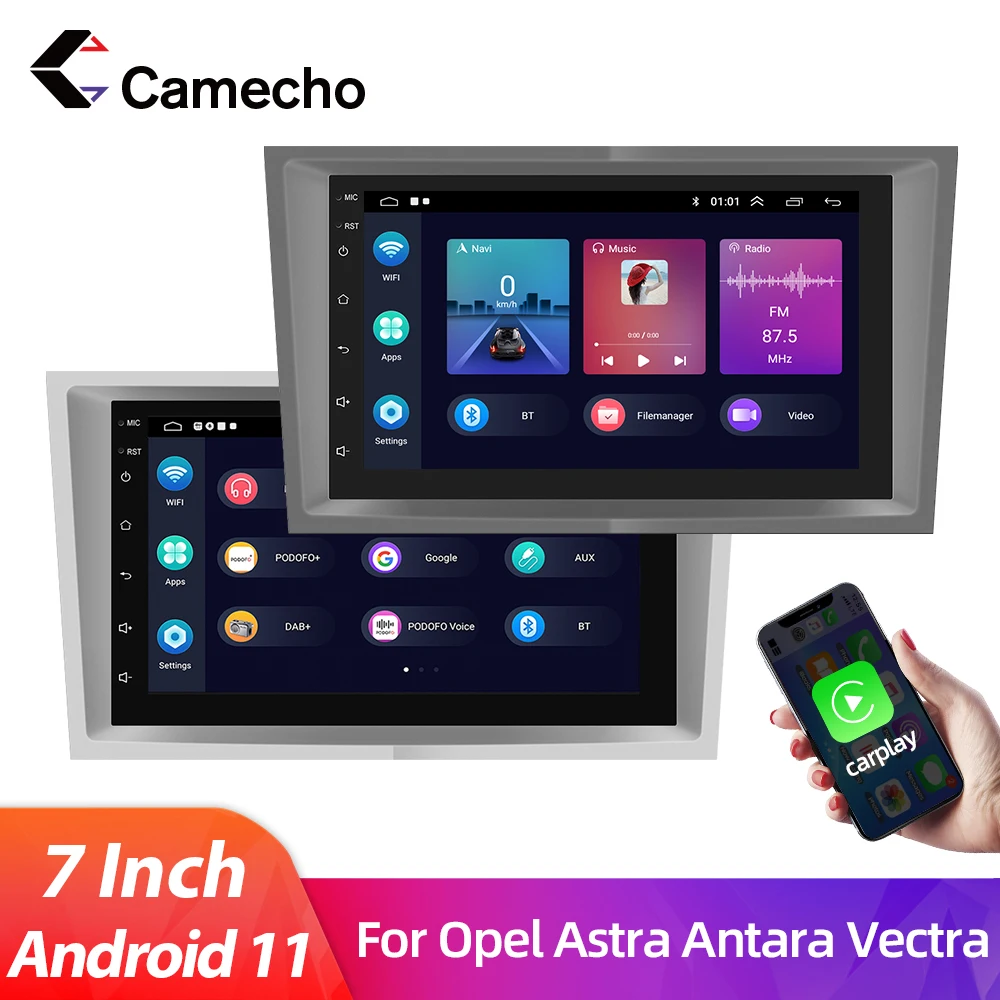 Camecho Android 11 Car Radio Multimedia Player For Opel Astra J H Vauxhall Vectra Antara Zafira GPS Multimedia Carplay WIFI