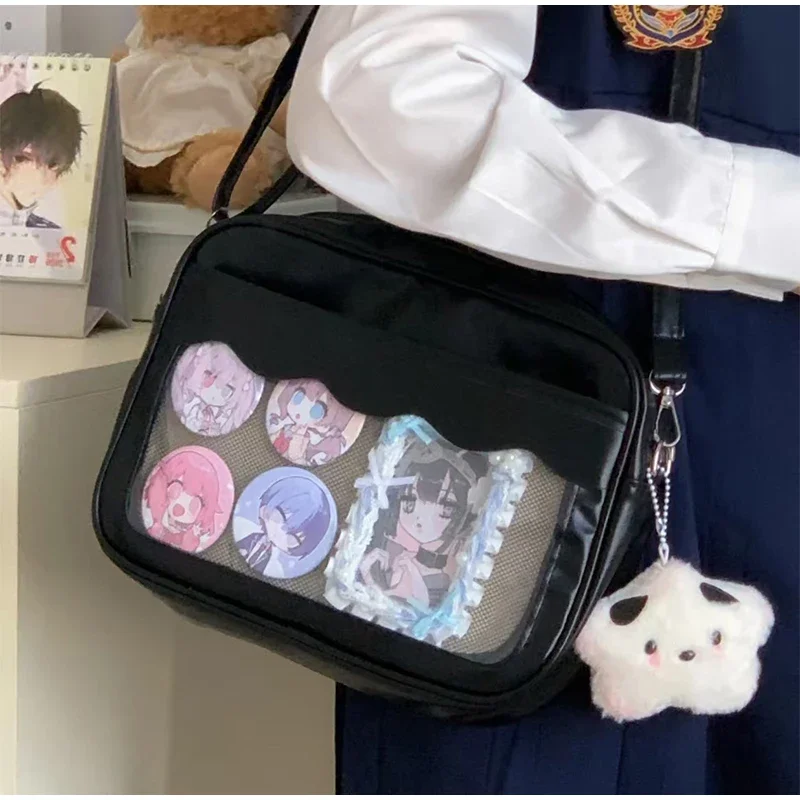 

New Girl Itabag Transparent Display Doll Shoulder Bags Large Capacity Tote Bag With Tie Board Casual Versatile Commuter Handbags