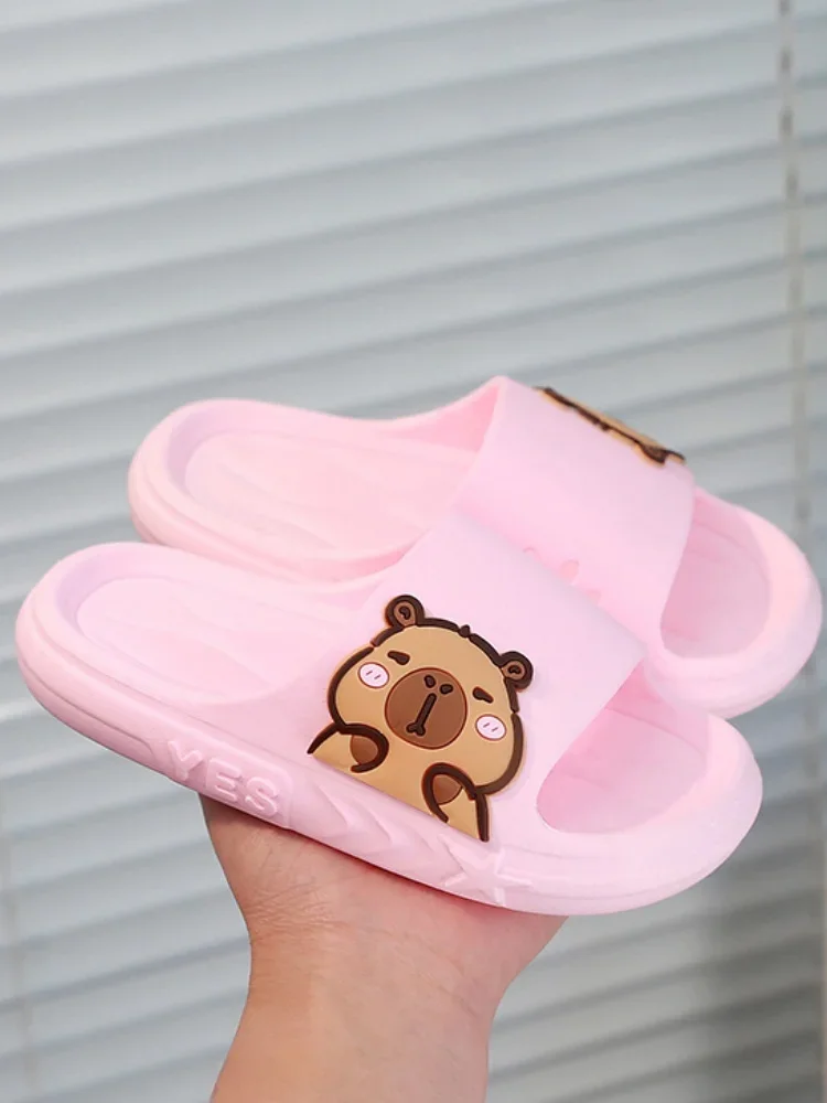 صيف جديد للأطفال إيفا أحذية لطيف كابيبارا نمط الاطفال النعال المفتوحة تو أحذية الشاطئ مريحة أحذية المنزل