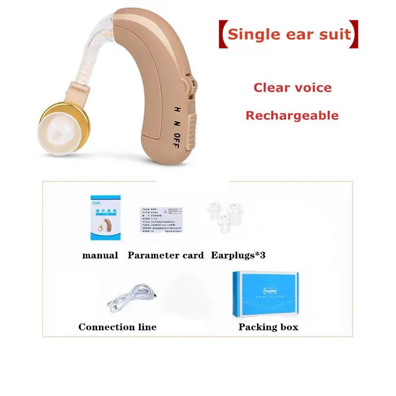 

Mini Digital Hearing Aid for Elderly Portable Sound Amplifier Rechargeable BTE Adjustable Hearing Aid for Seniors