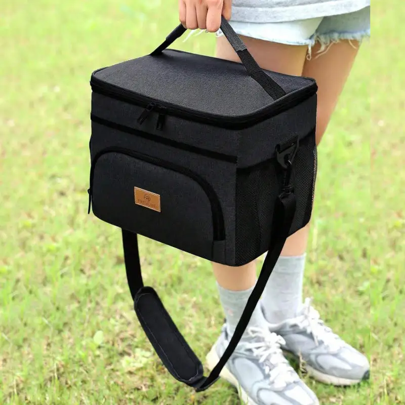 Großer Auslaufsicherer Lunch-Rucksack Thermische Große Picknick-Kühltasche und Warmhaltetasche Outdoor-Aufbewahrungstasche mit Schultergurt – Detail 5