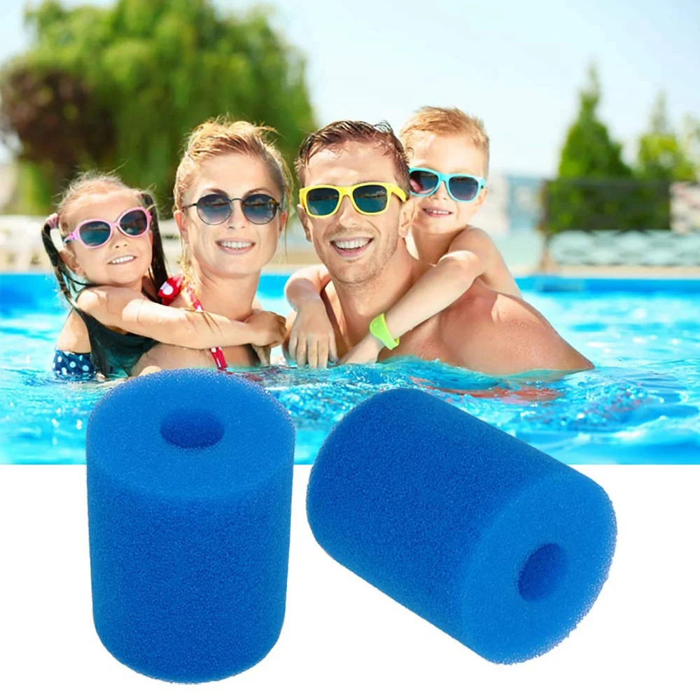 Esponja de cartucho de filtro de piscina, herramienta de limpieza de bañera de hidromasaje lavable, reutilizable, tipo H, 4 paquetes