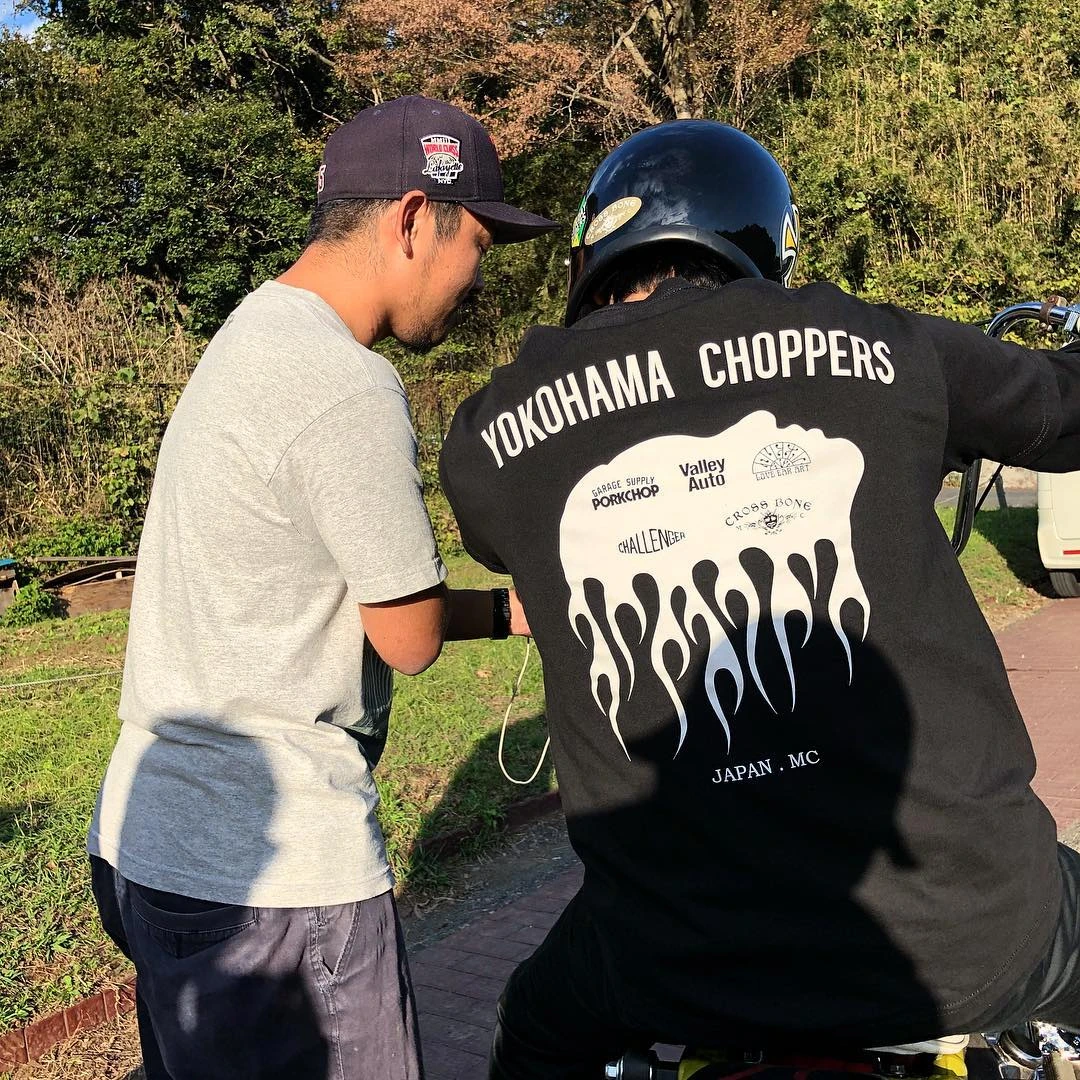 YOKO 2026 HAMA CHOPPER Strongest Collaboration Retro and Versatile Unisex T-shirt for Japanese Niche Motorcycles