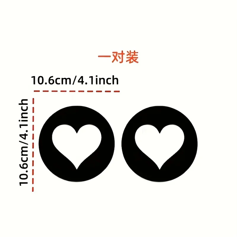 1 SET herzförmiges Lichtaufkleberpaket für Autos – holografisches und klassisches wasserdichtes Vinyl für Fahrzeuge – ideal für romantische Dekorliebhaber