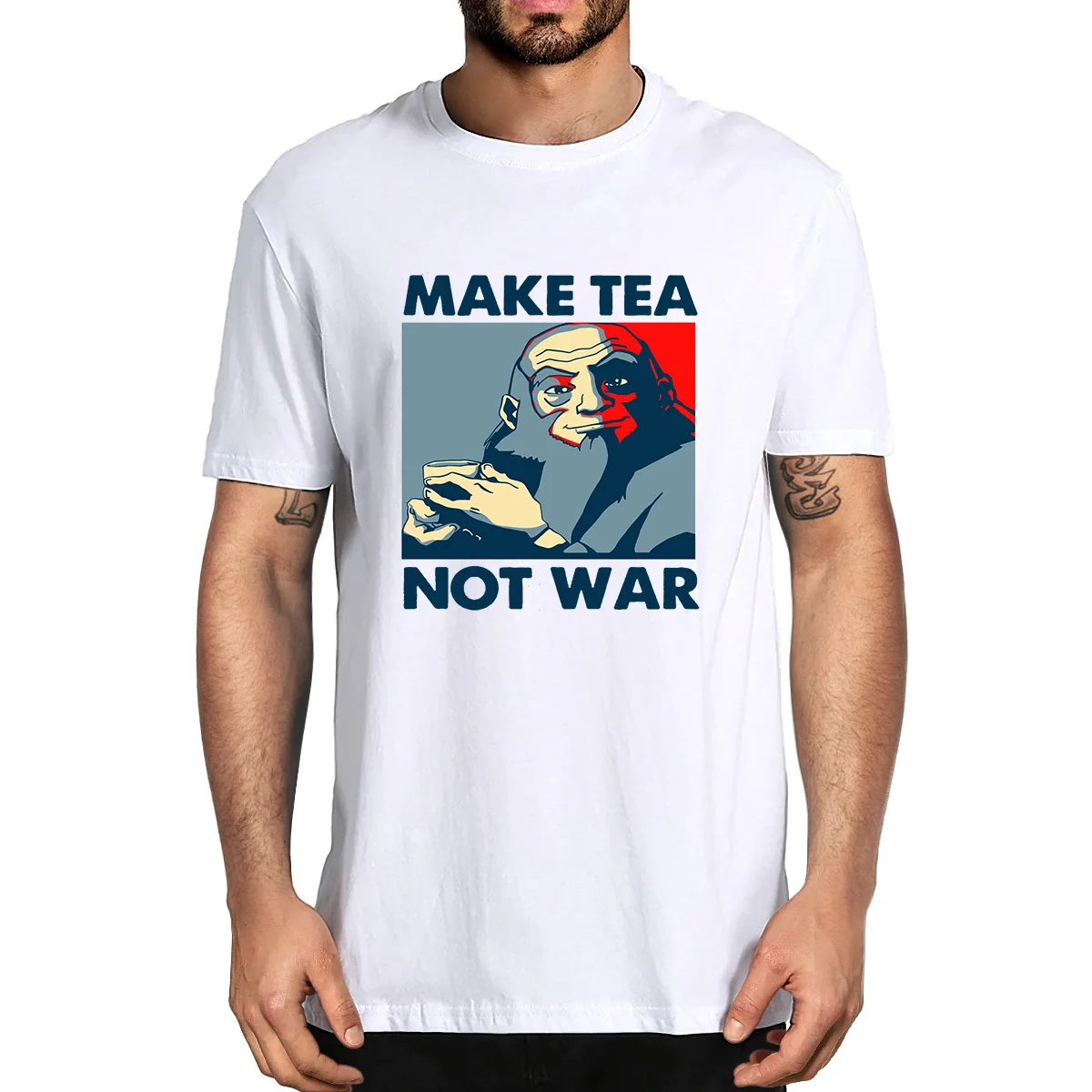

Unisex Cotton Make Tea Not War Vintage Funny Summer Men's Novelty T-Shirt Women Casual Streetwear Oversize Soft Short Sleeve Tee