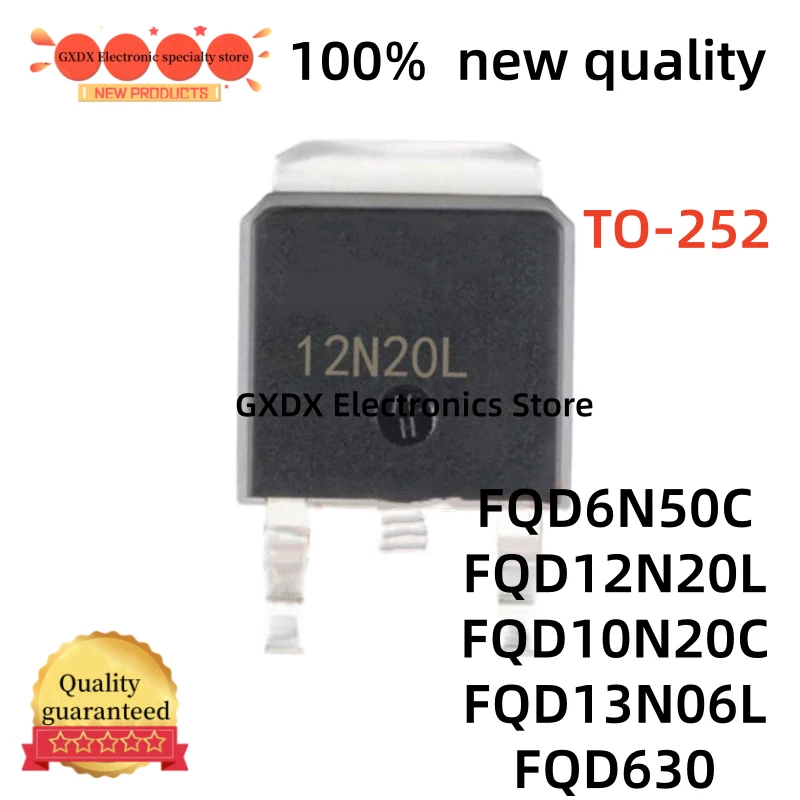 10-20-30PCS 100% new FQD12N20L FQD6N50C TO252 FQD10N20C FQD13N06L FQD630 TO-252 MOS field-effect transistors