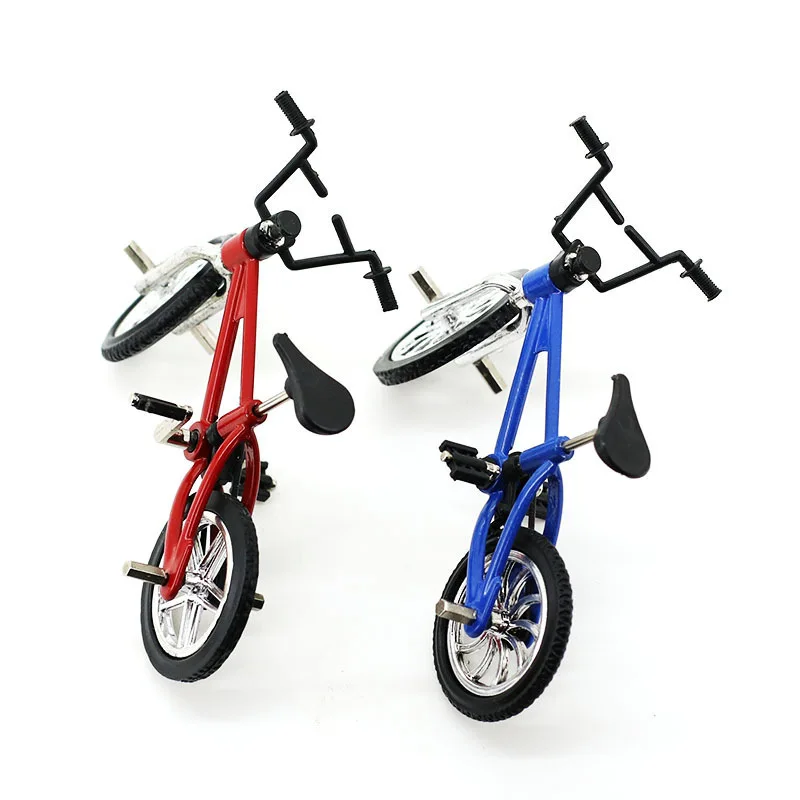 1 szt. Mini Rower Kreatywny Model Roweru Palcowego ze Stopu, Prezent Urodzinowy dla Chłopców i Dziewcząt, Zabawne Modele Zabawek
