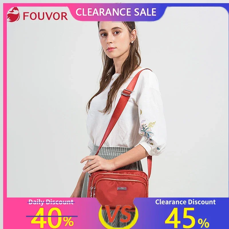 

Fouvor 2025 New Fashion Waterproof Nylon Messenger Bag Women Simple Wild Canvas Casual Ladies Bag Oxford Shoulder Bag 2895-04