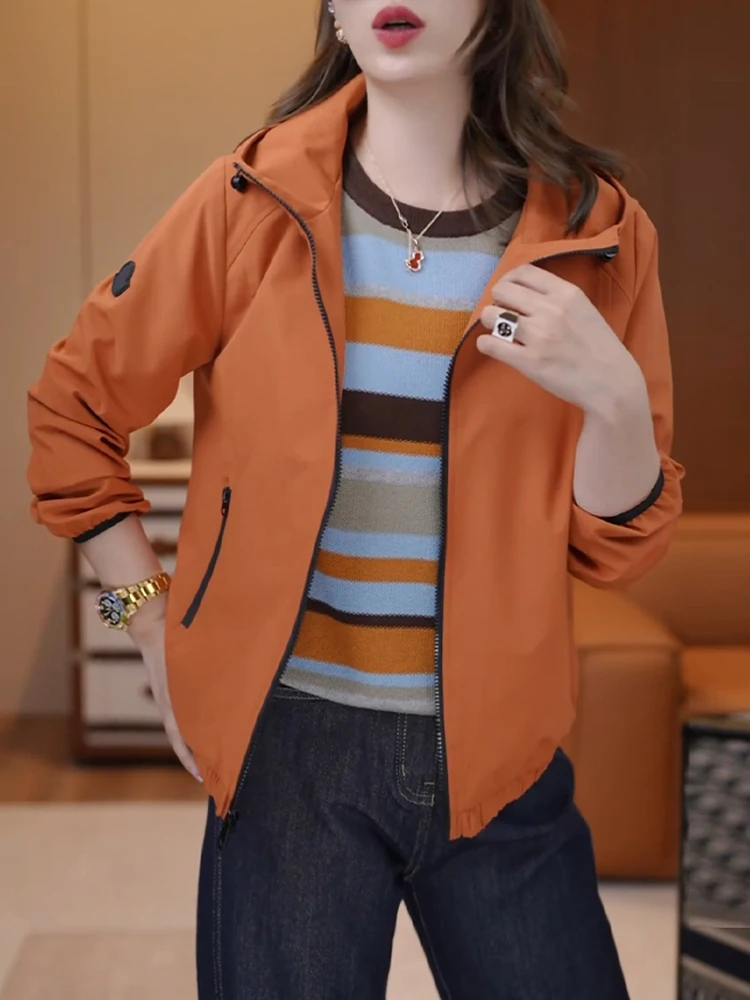 

Casual Outdoor Women's Jaet 2026 Early Spring New Sle Breathable Faionable Versatile Loose Fit Zipper Closure Long Sve