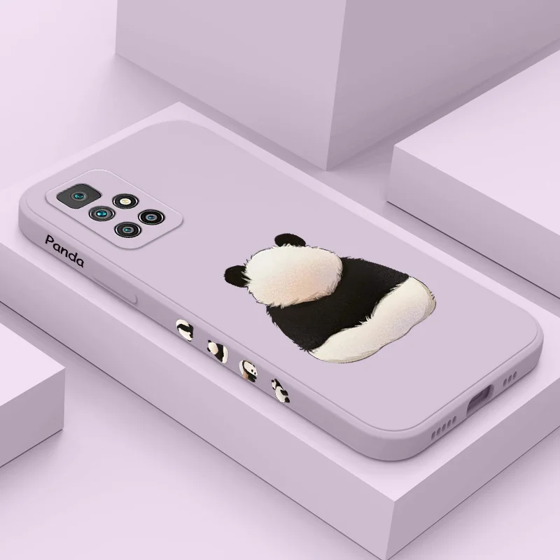 Petite Panda Phone Case For Xiaomi Redmi 12 12C 10 10C 10A 9 9T 9A A1 Pro Plus 4G 5G Liquid Silicone Cover