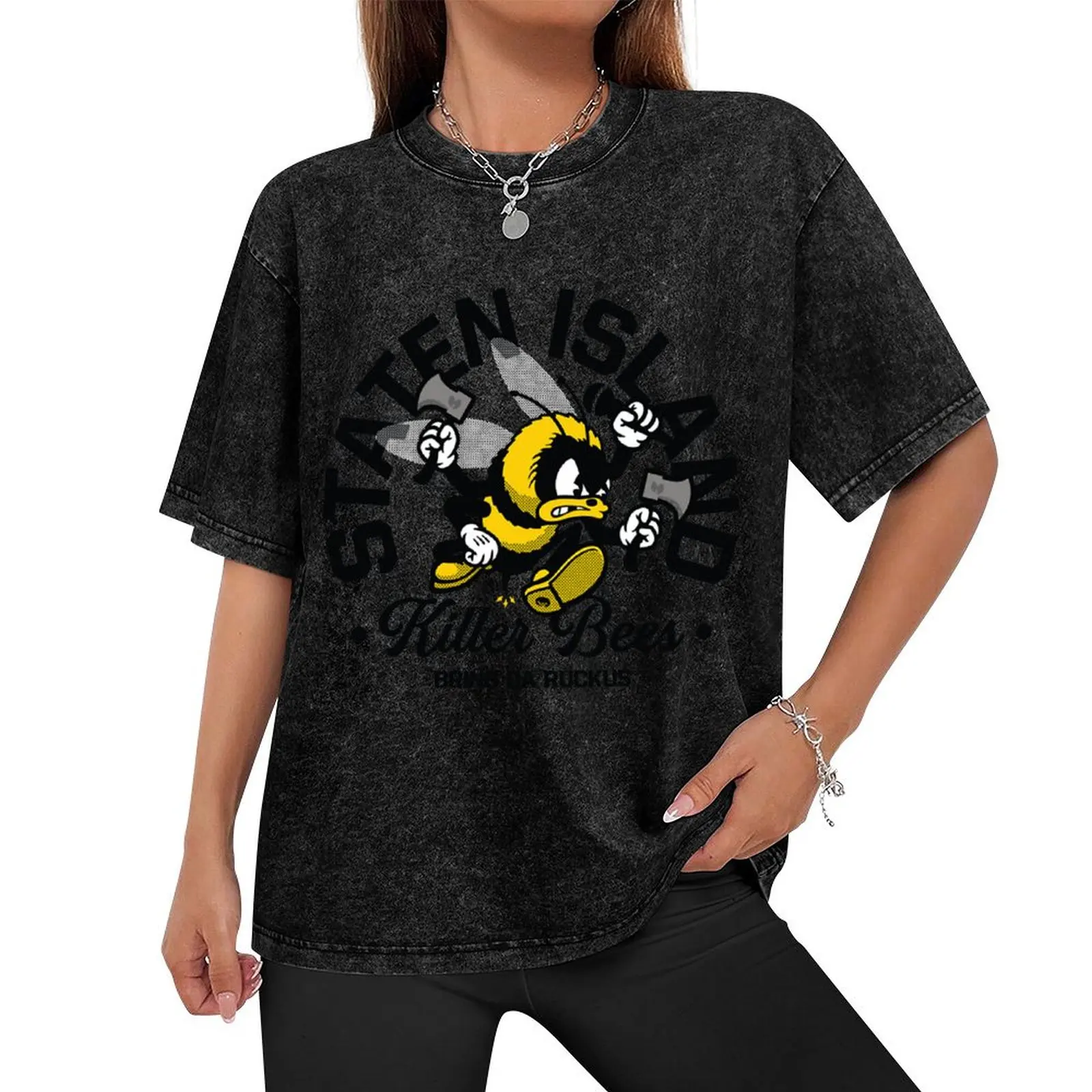 Staten Island Killer Bees T-Shirt baggy shirts boys animal print cute tops sweat workout shirts for men