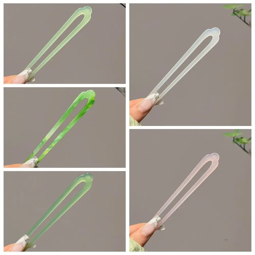 Acetic Acid U Shape Hairpin Hair Sticks for Buns Hair Chopstick Chinese Style Hair Stick Hair Fork Chinese Style