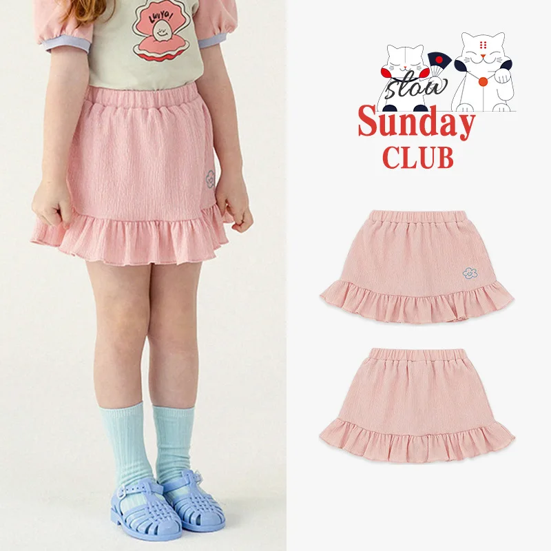 

Jenny&Dave Spot 23 New Summer Girls' Fashionable Leisure Princess Dress with Cute Flower Pattern Pleated Short Skirt for Childre