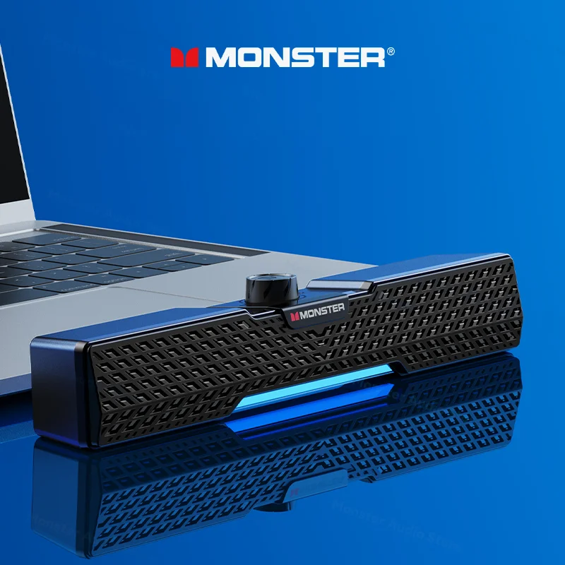 

Original Monster G02MKⅡ Long Endurance Subwoofer Bluetooth V5.3 Speaker Desktop Audio Player Wired Universal Gaming Loudspeaker